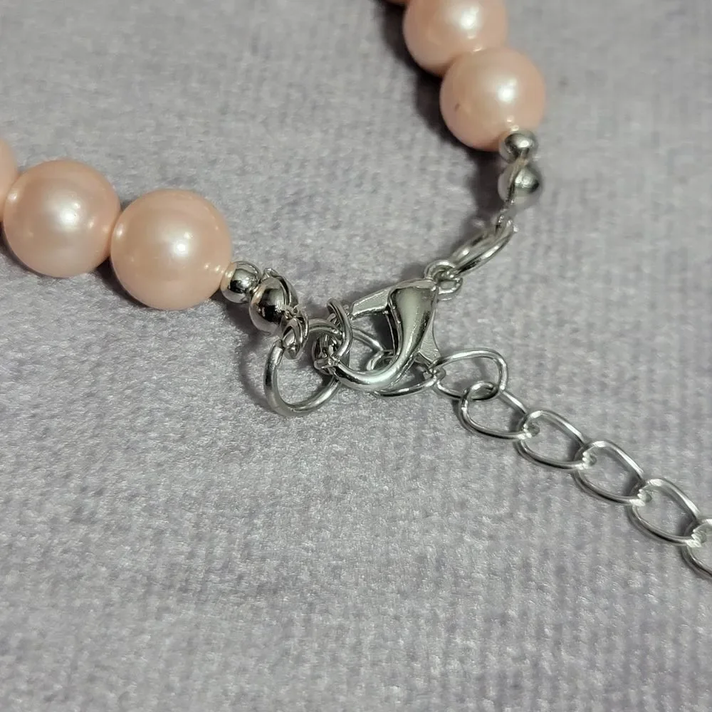 Peach Pearl Anklet or Bracelet‎